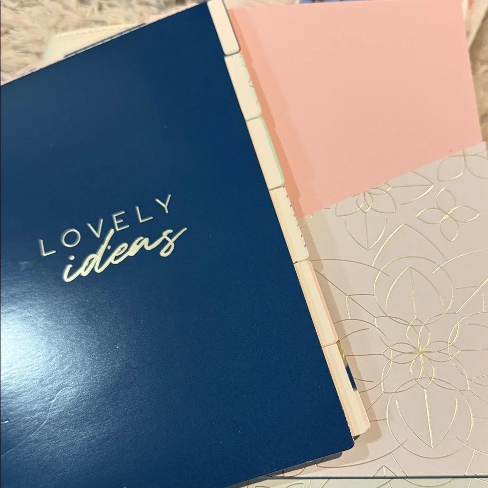 Carpe Diem Planner with Gold Accents and colorful pages